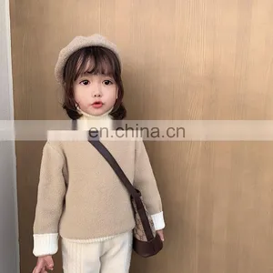 4201/ China Manufacturer High Quality Turtleneck Baby Girl Sweater Thicken Fashion Knitted Top thumbnail-3