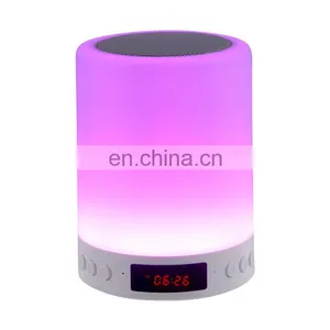 Wholesale Smart Bluetooth Speaker Night Light With Alarm Clock Display BEDSIDE LAMP thumbnail-2