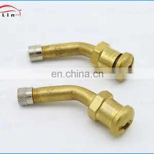 DeLin Truck Single Bend Tyre Valve Tractor Brass Factory Seal Clamp-in Tyre Valve V3-20-1HX thumbnail-1
