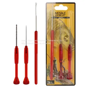 Duuv 3pcs/set Carp Fishing Tool Gated Needle Stop Needle Bait Drill Set Plastic Drill & Lactch Needle Set thumbnail-1