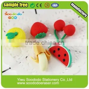 Hotsale 3D Lovely Fruit Shape Rubber Eraser thumbnail-1