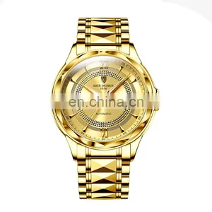 LIGE 6809 Mens Automatic Mechanical Watches 100m Waterproof Date Clock Diving Wristwatch Stainless Steel Watch thumbnail-1
