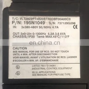 Danfoss Inverter VLT2822PT4B20STR0DBF00A00C0 P/N: 195N1049 Drive High Quality Genuine thumbnail-1