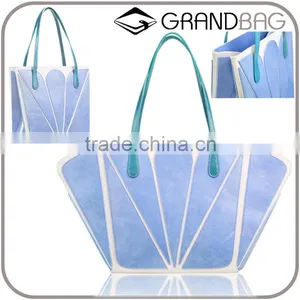 Oringal Designer New Brand Genuine Real Cow Leather Mix Cavans Butterfly Single Shoulder Bags Handles Handbag for Women thumbnail-1