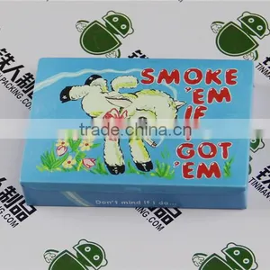 Metal Candy Rectangular Tin Box With Hinged Lid thumbnail-1