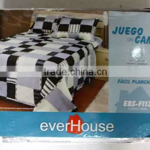 FANCY CUSTOM WHOLESALE CHEAP MICROFIBER BEDSHEET SET thumbnail-1
