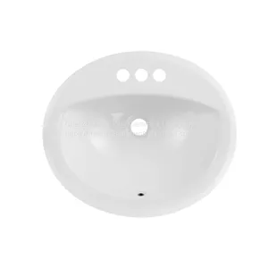 UPC Oval Ceramic Bathroom Drop-in Sink thumbnail-1
