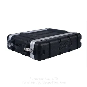 ABS-2UM 12”Waterproof and Stackable Light Weight Plastic Amplifier Aviation Case 2U Flight Rack Case thumbnail-1