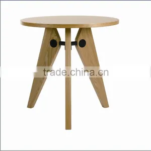 Natural Color Wooden Gueridon Table by Jean Prouve for Dining Room thumbnail-1