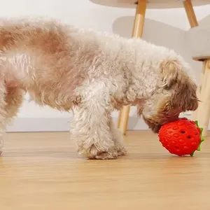 Strawberry Dog Chew Toys Rubber for Pet Teething Durable Dog Toys for Boring Puppy Teething Toys Pet Accessories thumbnail-4