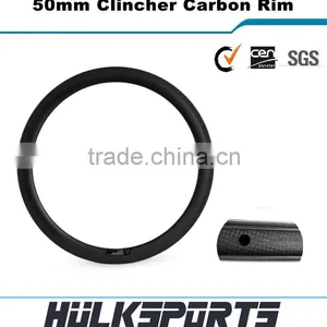 700c Carbon Fiber Road Bike Rims 23mm Width Carbon Bicycle Rim Cycling Wheels 50mm Clincher Carbon Rim thumbnail-1