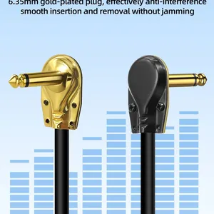 Gold Plated 6.35 Shielded Noise Cancelling Electric Guitar Single Bass Specific Type-C Audio Cable Professional Grade Connection Cable thumbnail-2