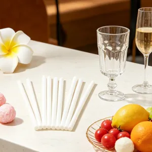 185x6mm Disposable Biodegradable Telescopic Plastic Drinking Straws thumbnail-4