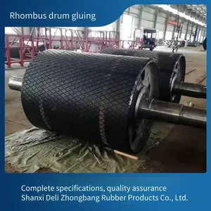 Diamond-shaped Roller Rubber Coating, 15mm Diamond-shaped Rubber Sheets and Auxiliary Materials, Custom Processing thumbnail-2