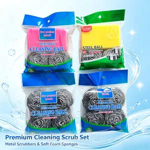 Super Abrasive Metal Scourer Heavy Oil Steel Ball Solidified Grease Remover thumbnail-1
