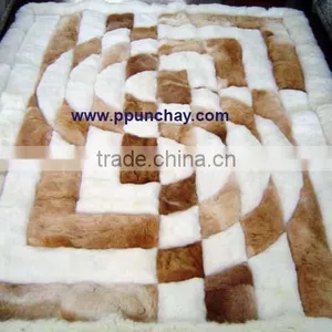 Soft Fur Baby Alpaca Rug Carpet Peru 82x74" "S Color" Ppunchay Peru thumbnail-1