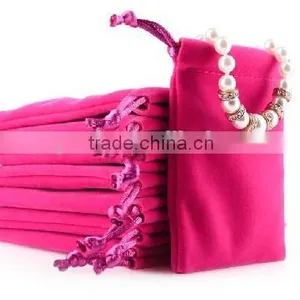 Hight Quality Custom Velvet Bag Flock Pouch Wholesale Cloth Pouch B265 thumbnail-1