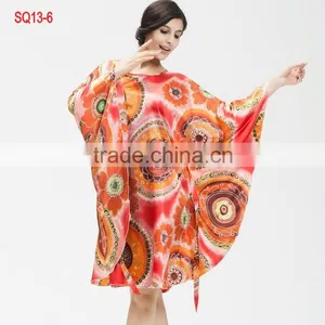 Large Size Women's Sleepwear Round Collar Loose Nightgown thumbnail-5