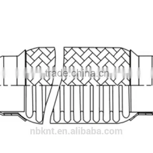 8" Length Stainless Steel Flexible Pipe Without Inter Liner for Auto Exhaust System thumbnail-3