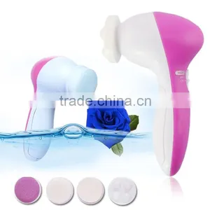 Skin Care Beauty Facial Brush Massager Scrubber 5 in 1 Electric Face Clean Brush thumbnail-2