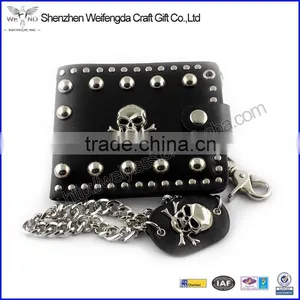 Men's Skull Biker Studded Leather Unique Wallet Chains With a Jeans Long Key Chain thumbnail-1