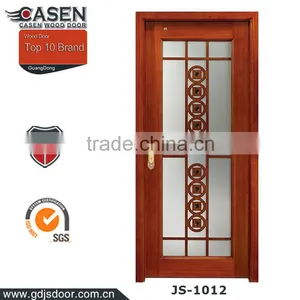 Top Fashion New Design Decorative Glass Inserts Tempered Glass Door Wood Framed Glass Door for Bathroom thumbnail-5