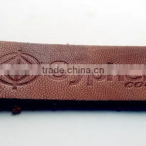 Custom Good Quality Fashion Jeans pu Leather Label in China thumbnail-1