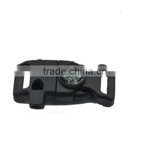 2015 New Arrived Compass Plastic Fire Starter Buckle for OEM Paracord Bracelet Quality Choice thumbnail-2