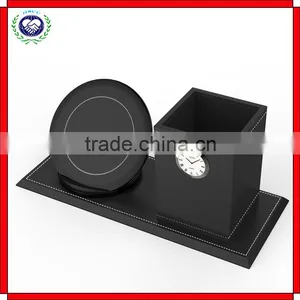 Newest Design Qi Wireless Charger Dock With Pen Vase And Clock For Samsung S6 S7 Edge Fast Charging Pad Holder thumbnail-4