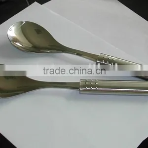 Stainless Steel Salad Spoon and Salad Fork Set thumbnail-1