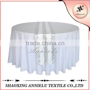 Beautiful Silver Color Stripe Cheap Sequin Table Runner thumbnail-1