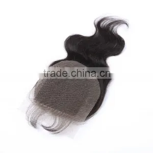 Virgin Brazilian Closure Body Wave Brazilian Lace Closure Bleached Knots Closures Free/2/3Part Virgin Human Hair Closure thumbnail-4