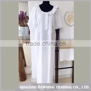 High Quality Embroidered Sleepwear Nightgown thumbnail-1