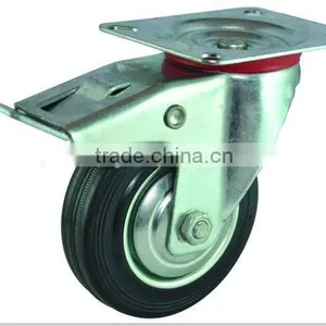 Rubber Small Swivel Industrial Caster Wheels,rivet thumbnail-1