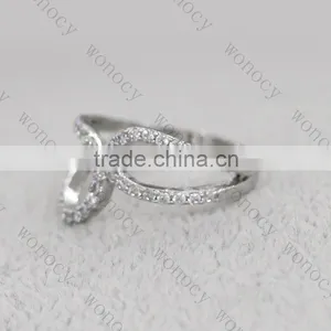 Fashion Wholesale American Gold Plated Paved Diamond Ring thumbnail-3