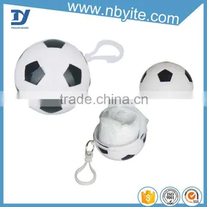 Promotional Logo Disposable Teenage Raincoats, Round Soccer Ball Rain Poncho thumbnail-2
