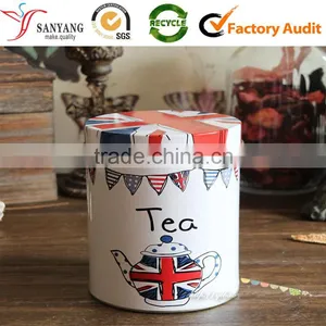 New Design Factory Produce Round Cylinder Cmyk Printing Tin Box for Tea Supplier's Choice thumbnail-1