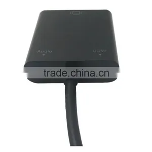 100% New HDM I to VGA With Audio and DC Jack HDM I Adapter for Computer/laptop thumbnail-3