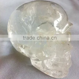 Pure Handmade Clear Quartz Skull Handicraft thumbnail-3
