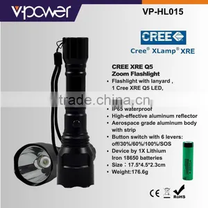 CREE XRE Q5 Zoom Flashlight thumbnail-1