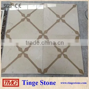 Polished Beige Marble Flooring Tile for Hotel thumbnail-1