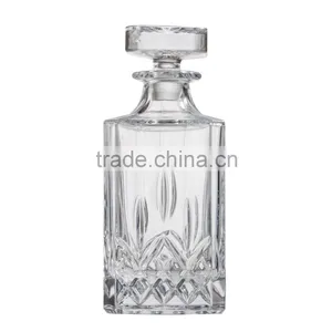 Wholesale Handmade Fancy Empty 750ml Clear Whiskey Wine Glass Bottle thumbnail-1