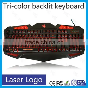 Hot Selling Backlit Multimdedia Wired Gaming Computer Keyboard thumbnail-2