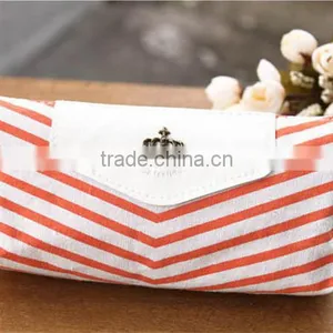 New Canvas Navy Marine Stripe Style Pencil Case Pen Box thumbnail-4