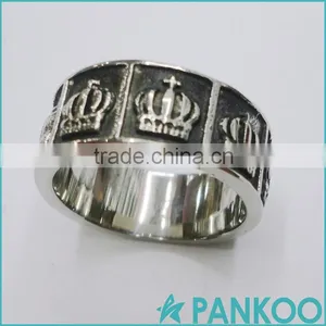 Royal Crown Shield Series of European and American Style Silver ,titanium ,alloy For Selective Unisex Ring thumbnail-2