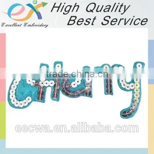 Hot Sale Customized Iron on Sequin Embroidery Patch thumbnail-1