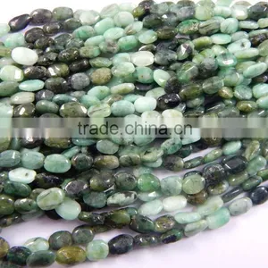NATURAL SHADED EMERALD OVAL SHAPE BEADS thumbnail-3
