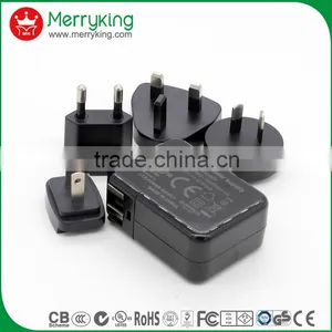 US AU EU UK Plug Four Port Usb Wall Plug Charger for Cellphone thumbnail-3