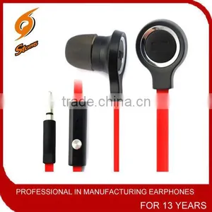 4.0mm Flat Cable Stereo Handsfree Wholesale Earphone&earbud Shantou Factory thumbnail-1