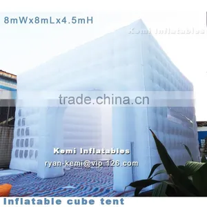 8x8x4.5mH Inflatable Cube Tent Cubic Tent Giant Inflatable Tents Advertising Inflatable Tent Outdoor Inflatable Party Tent thumbnail-1